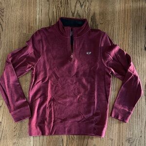 Vineyard Vines Maroon Quarter-Zip pullover